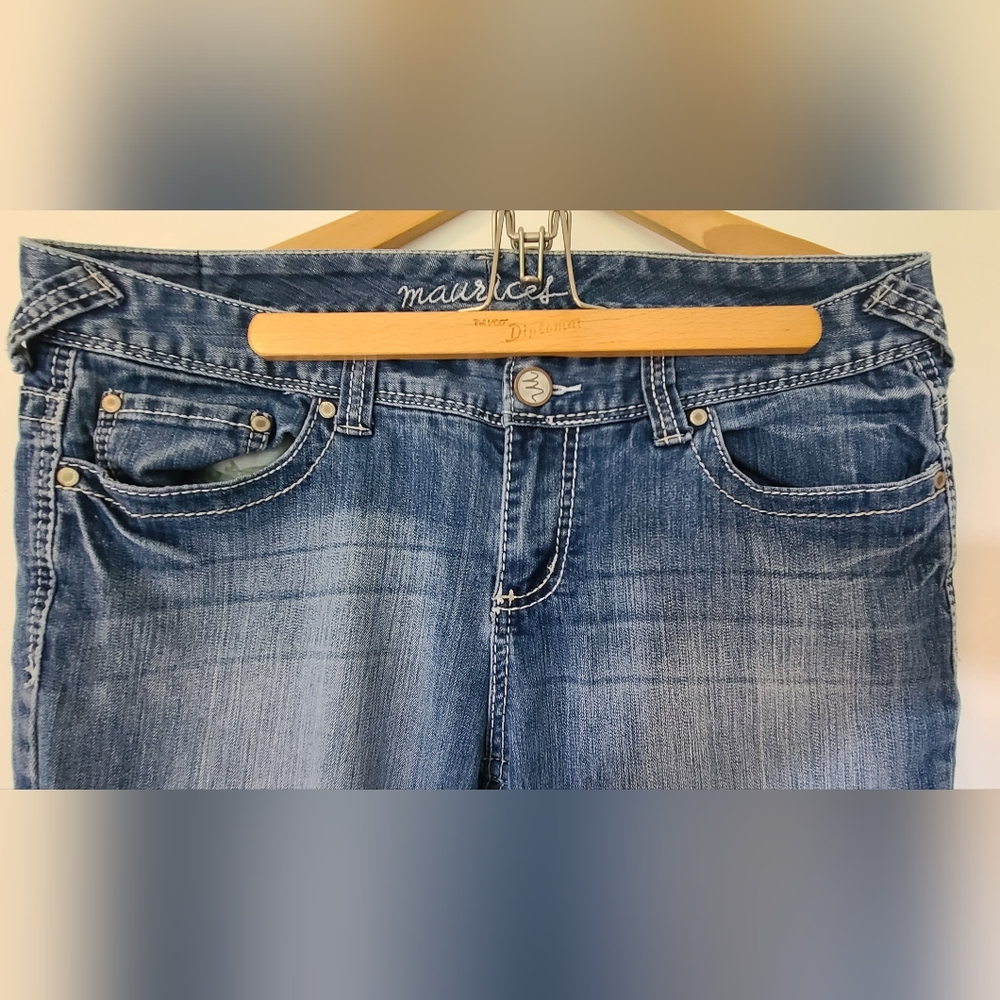 Maurices size 14 long Straight leg distressed jeans